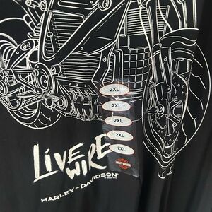 Harley-Davidson Live Wire Black Tee Men’s XXL BRAND NEW WITH TAGS